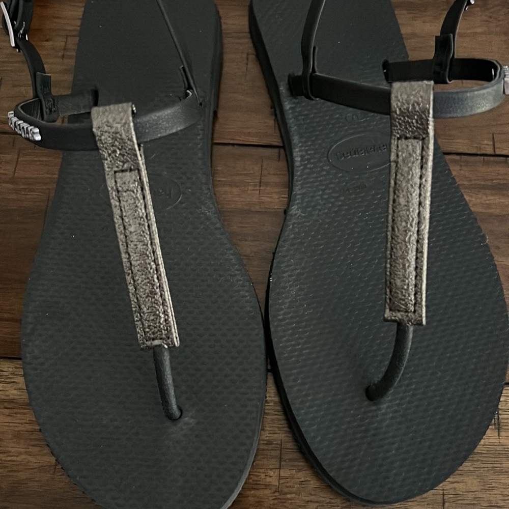 Havaianas You Rio Sandals Black 7.5 - Picture 3 of 5